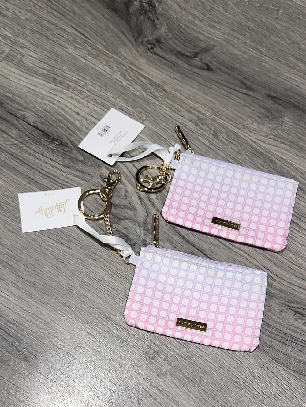 NWTโLilly Pulitzer Light Pink & Lavender Patterned Key Pouch